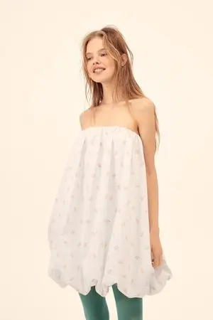 Платье с цветочным принтом ((Balloon)), белое