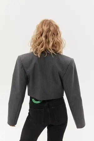 Укороченный жакет ((Money Magnet suit)), серый