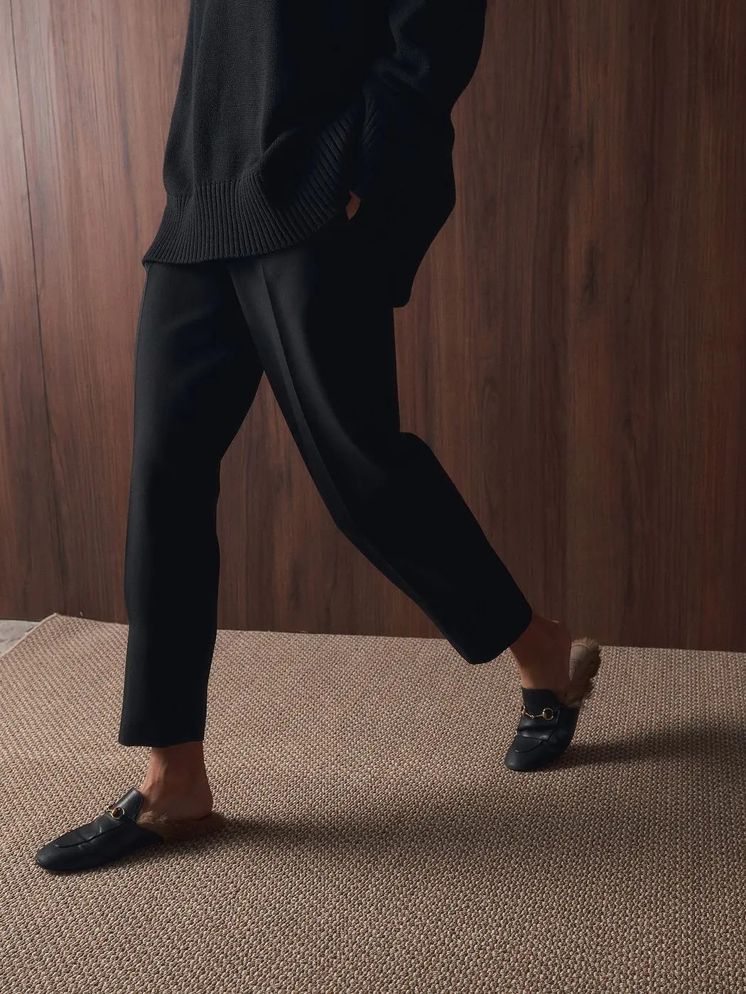 Брюки зауженные, чёрный