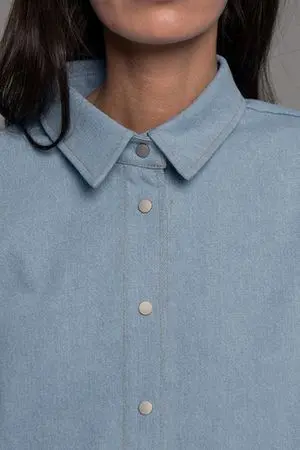 Рубашка на кнопках, голубой