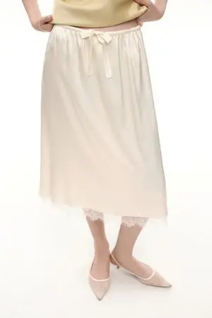 Юбка миди с кружевом (Sunday Skirt), молочная Юбка миди с кружевом (Sunday Skirt), молочная