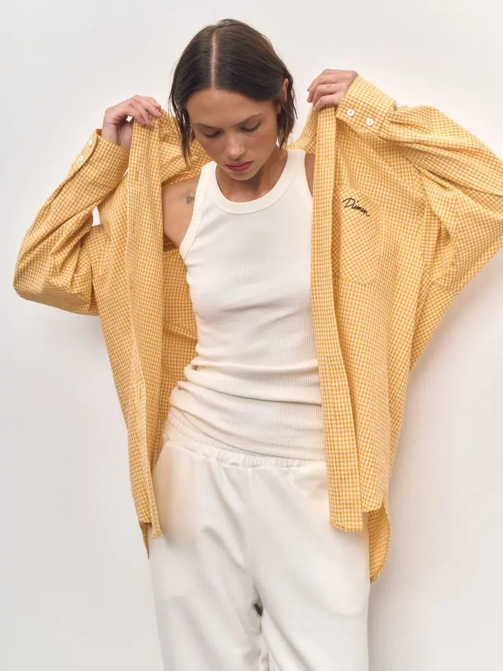 Майка в рубчик, молочный