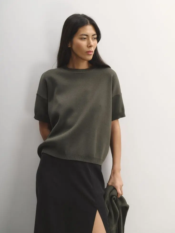 Футболка трикотажная, хаки