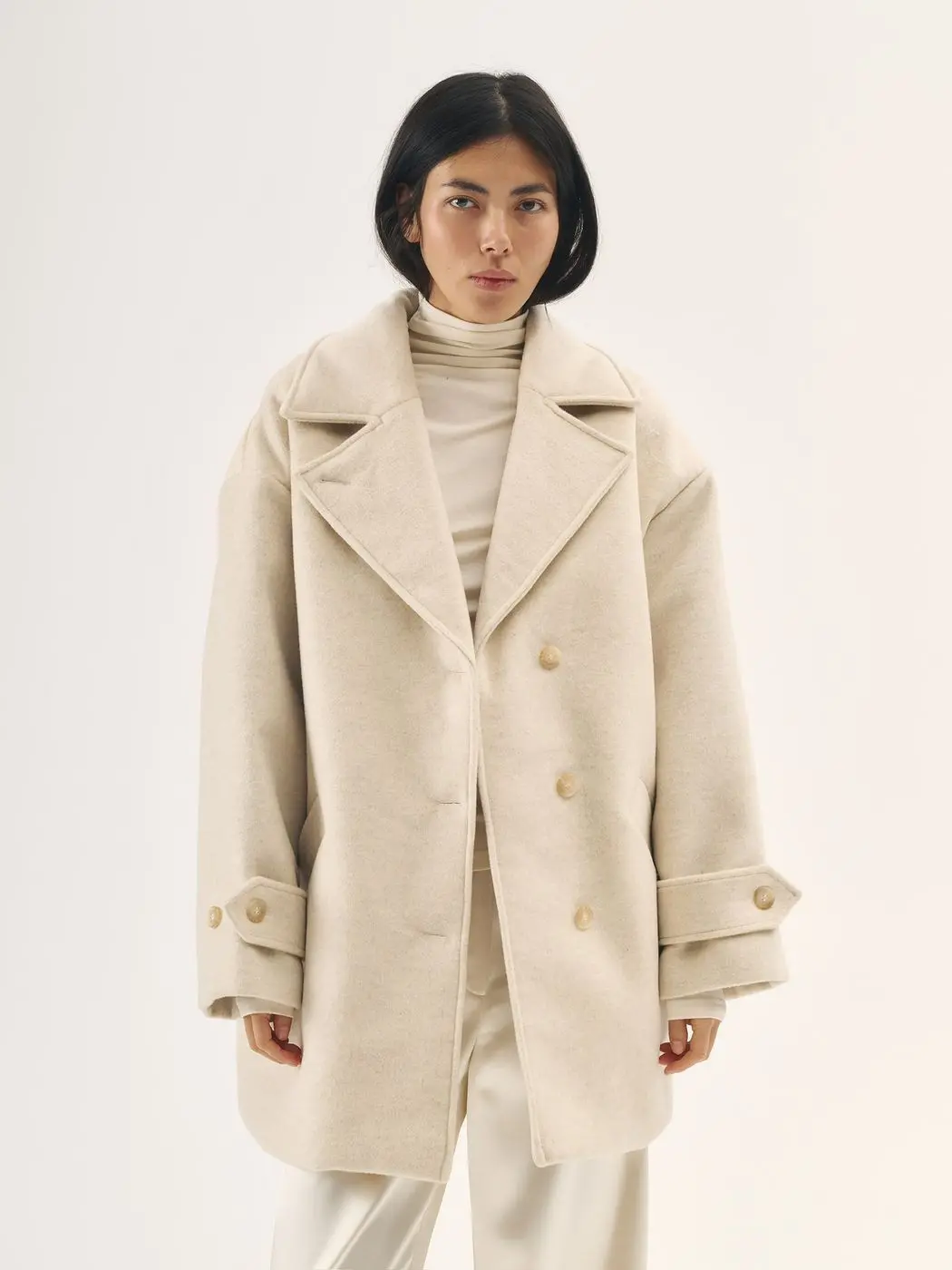 Куртка комбинированная утепленная, кремовый