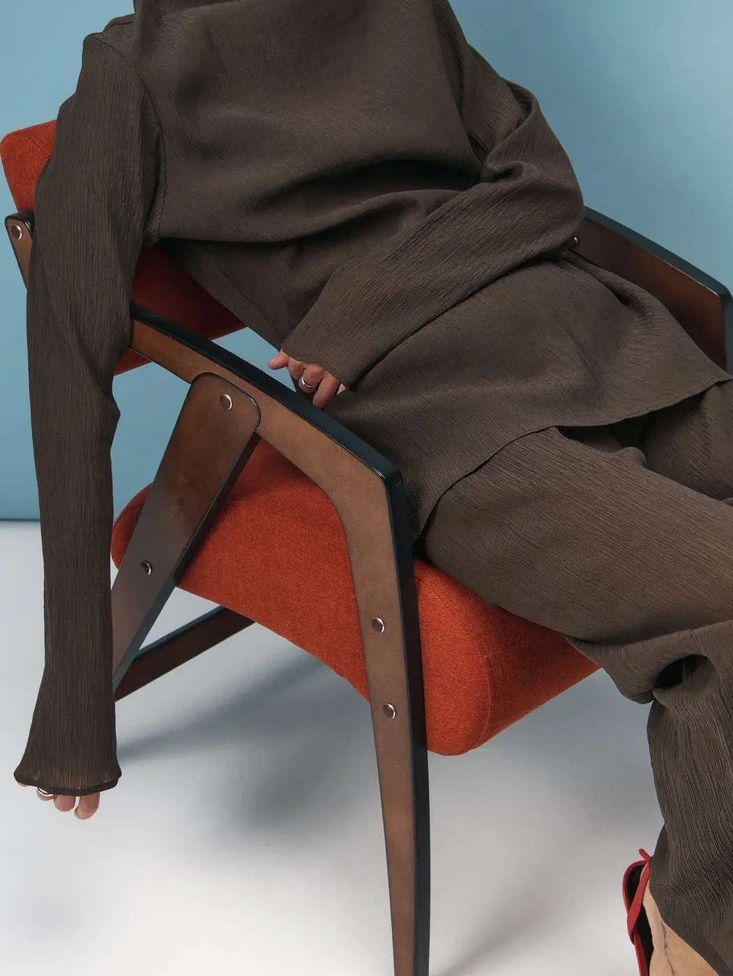 Костюм гофре, шоколадный