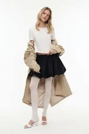 Футболка с кружевом (Baby Tee ), молочная Футболка с кружевом (Baby Tee ), молочная