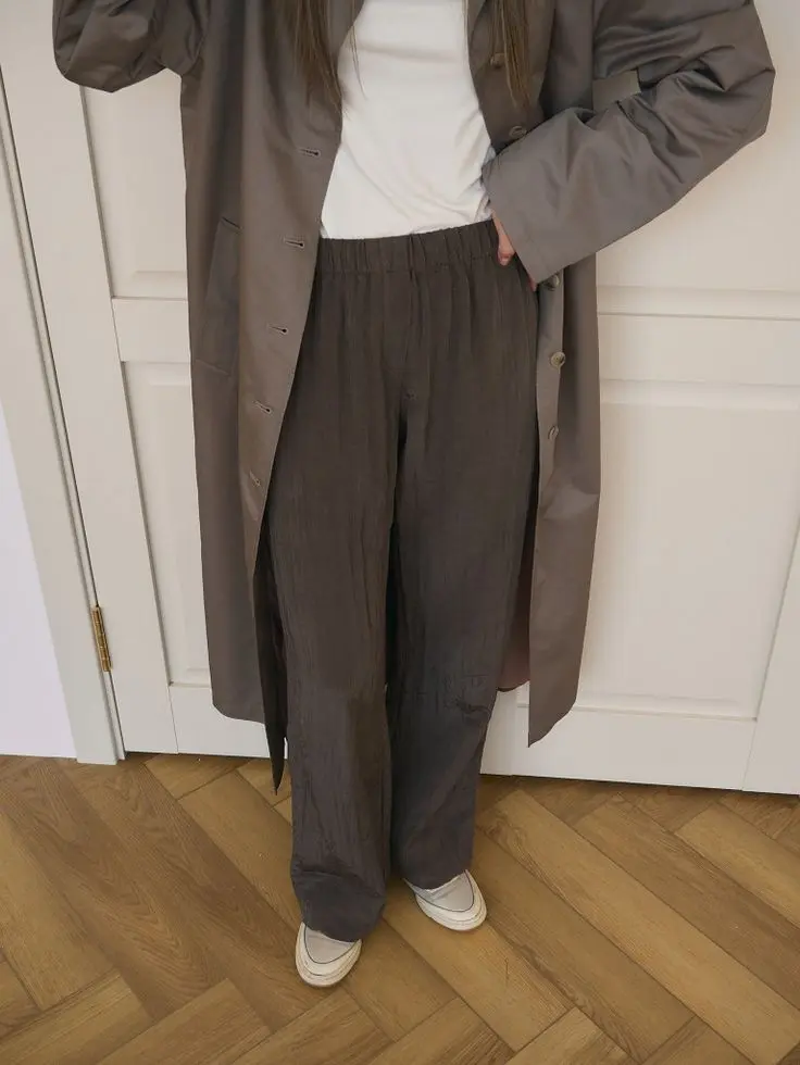 Брюки фактурные, тауп