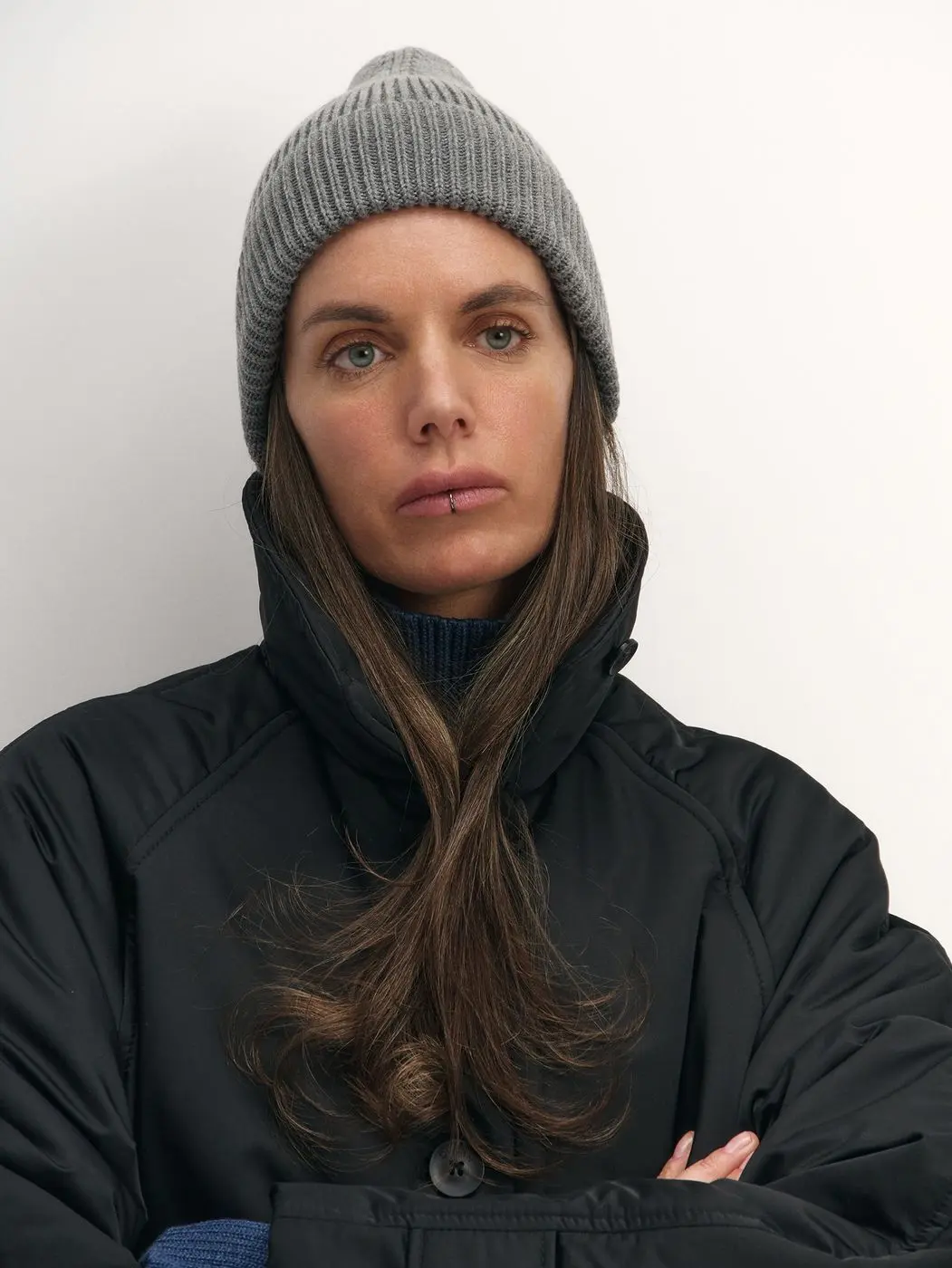 Шапка из хлопка, серый