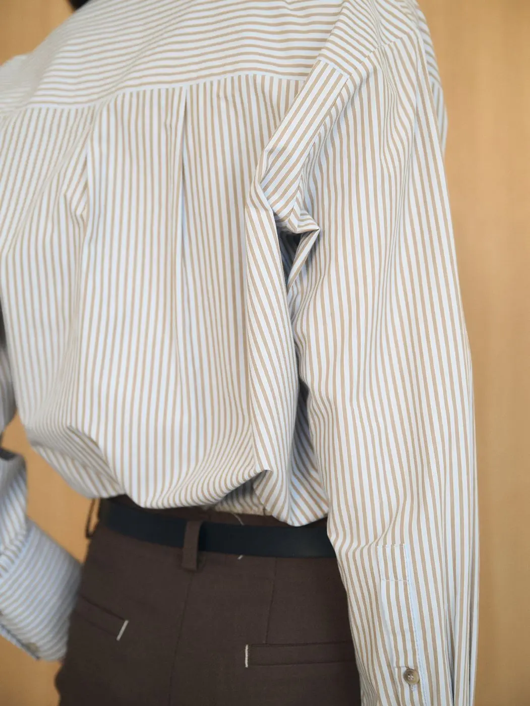 Рубашка в полоску классического кроя, голубой