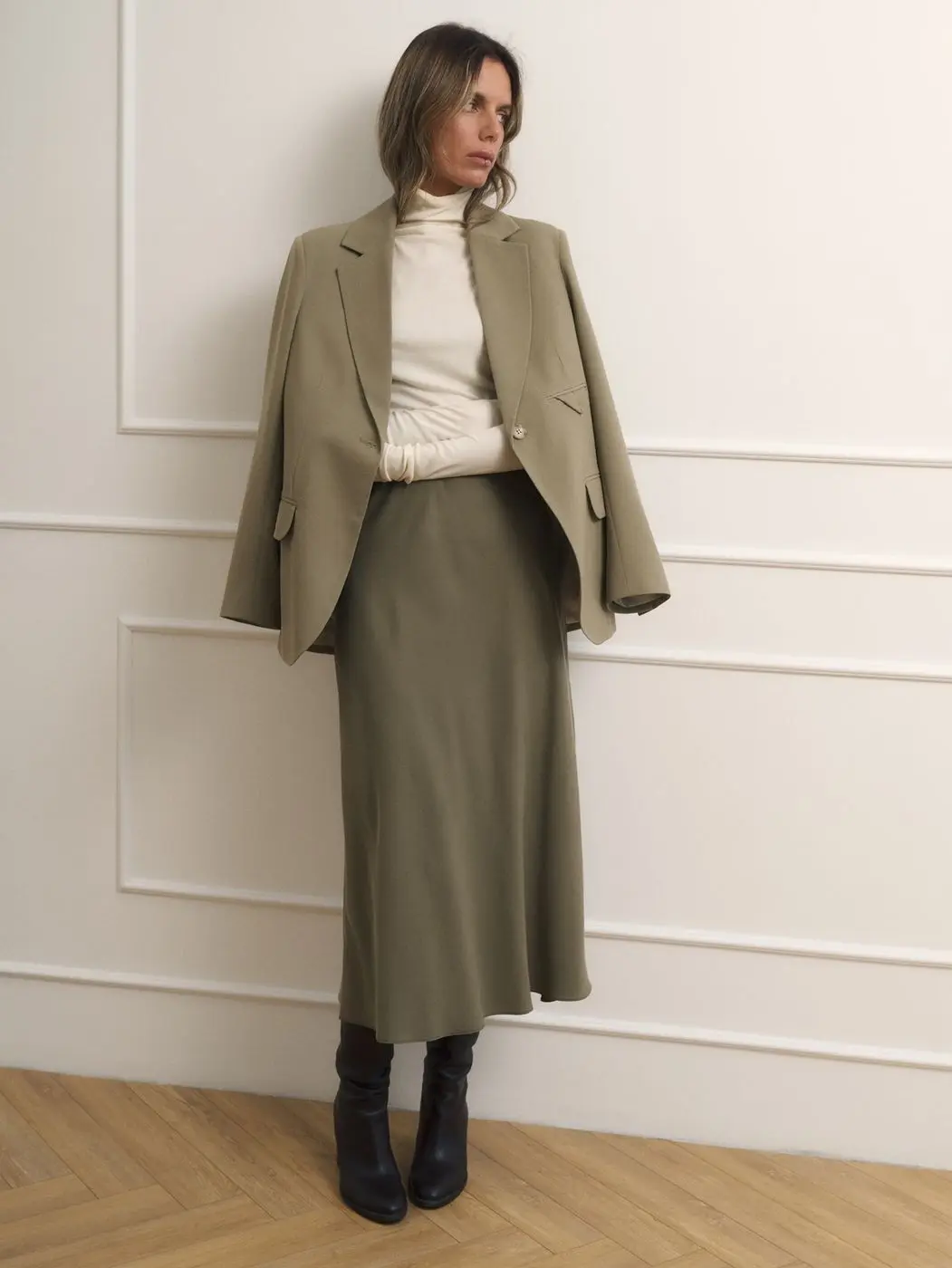 Водолазка с шерстью, молочный