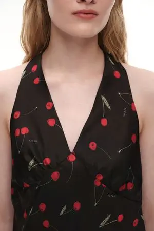 Платье мини на завязках (A Cherry On Top), черное Платье мини на завязках (A Cherry On Top), черное
