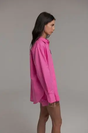 Костюм: рубашка+шорты, розовый