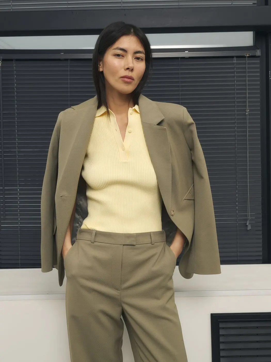 Поло трикотажное, лимонный