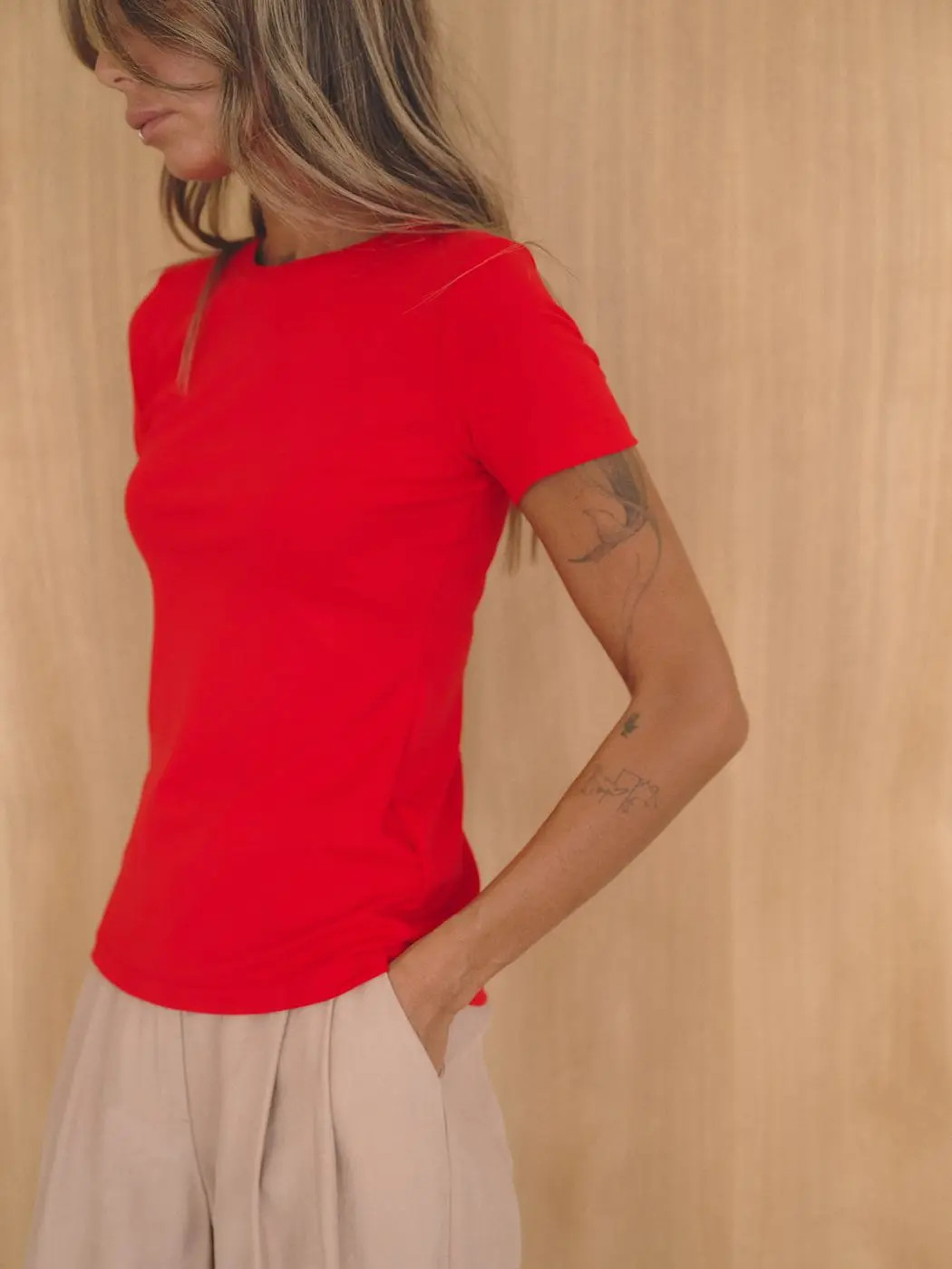 Футболка Slim fit, красный