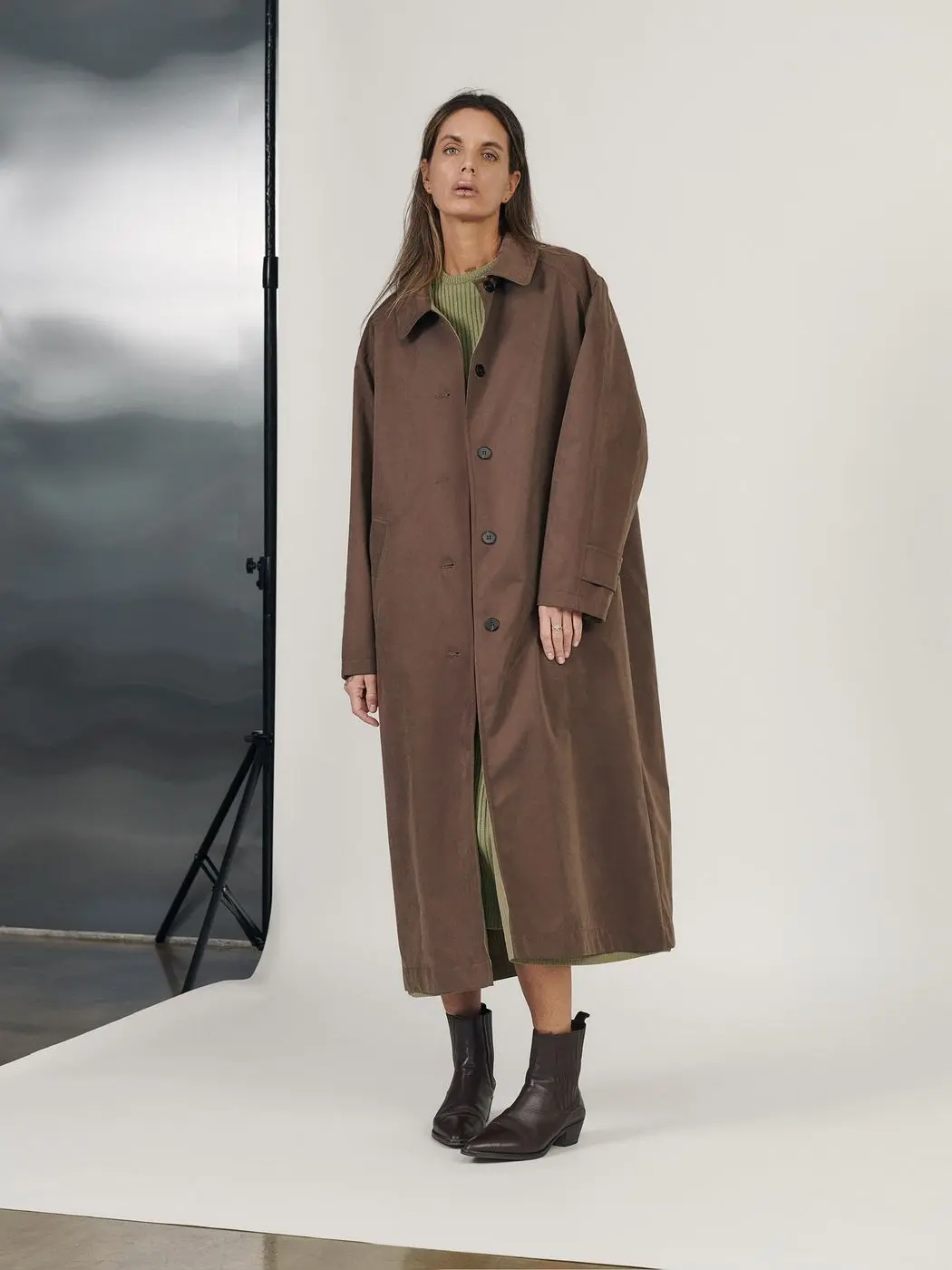 Плащ двусторонний, шоколадный