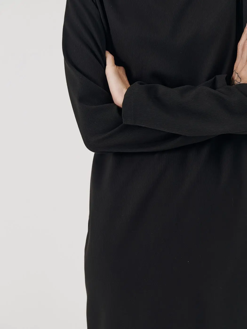 Платье макси с рукавом, черный