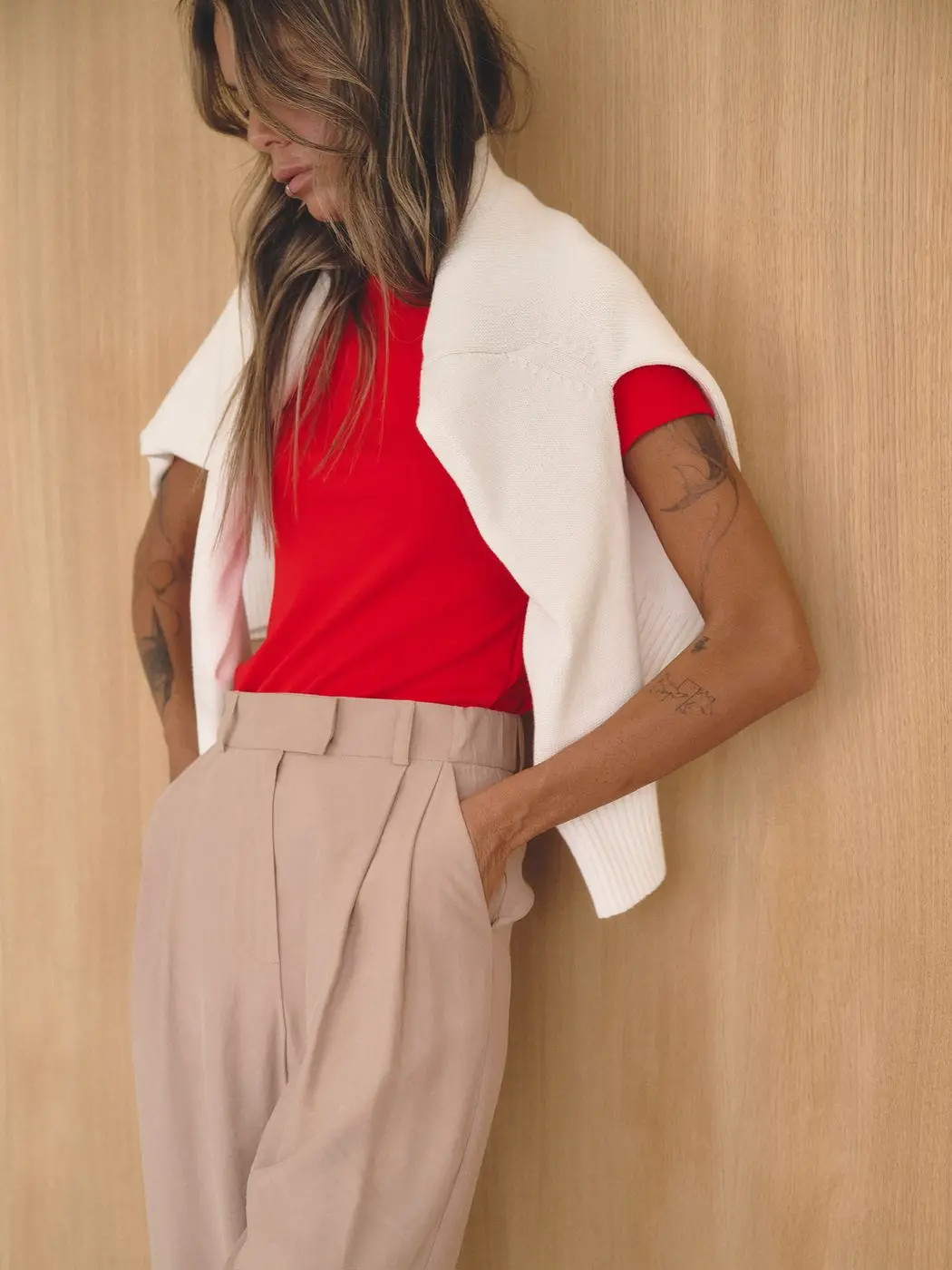 Футболка Slim fit, красный