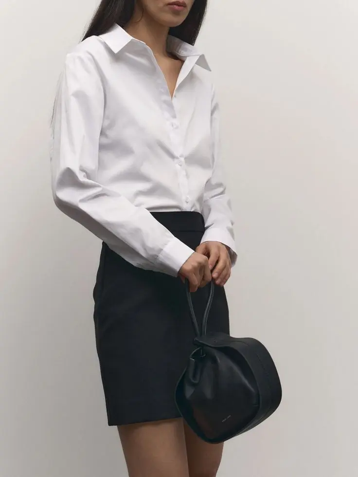 Рубашка классического кроя, белый