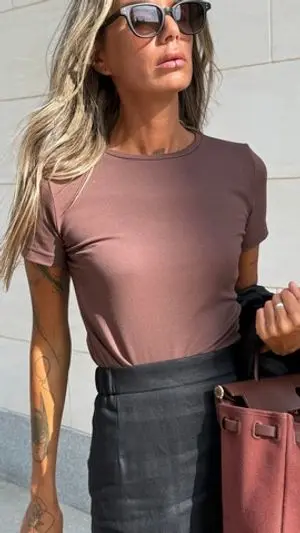 Футболка Slim fit, какао Футболка Slim fit, какао