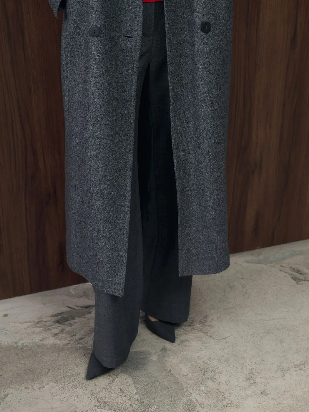 Пальто в мужском стиле, графитовый меланж