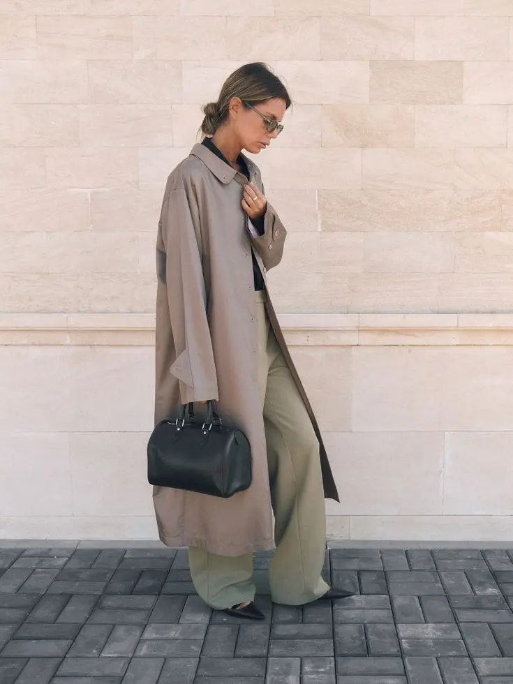 Плащ, серо-бежевый