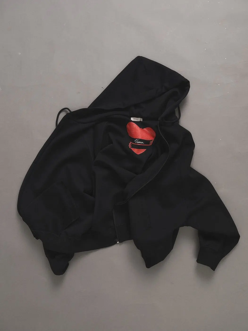 Худи на молнии, черный