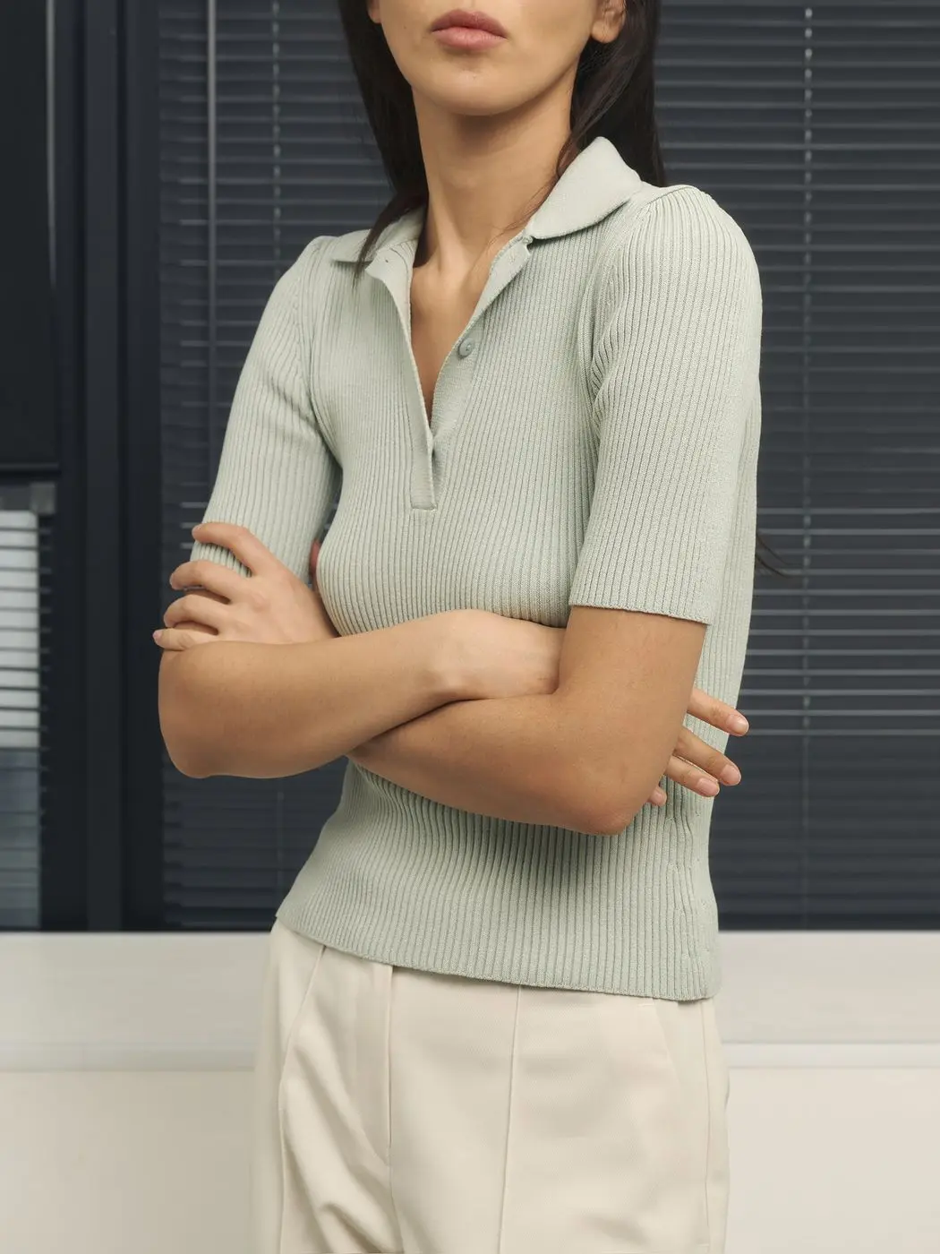 Поло трикотажное, ментоловый