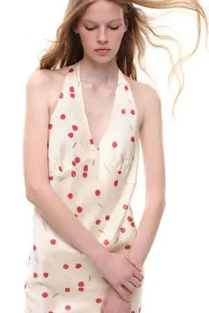 Платье мини на завязках (A Cherry On Top), молочное Платье мини на завязках (A Cherry On Top), молочное