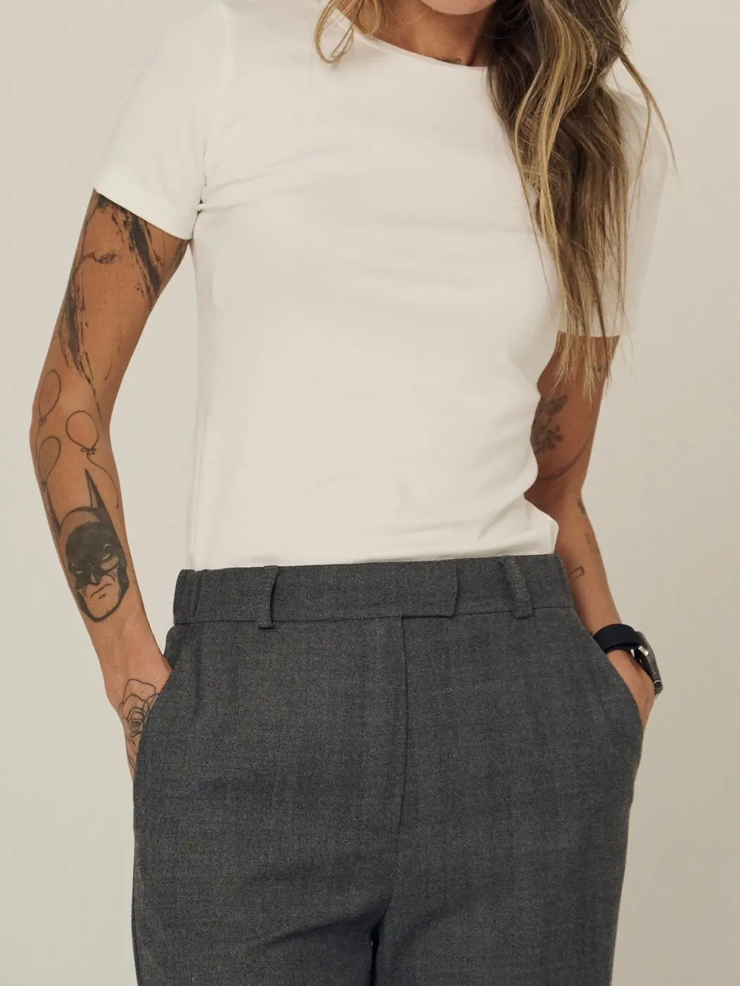 Футболка Slim fit, молочный
