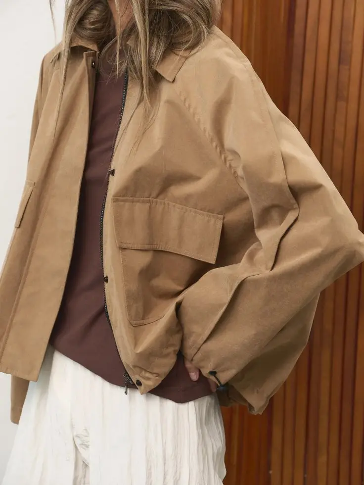 Куртка укороченная, карамельный