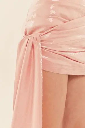 Юбка мини из пайеток (Mermaidcore), розовая