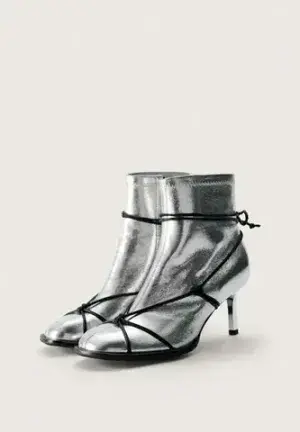 Ботильоны Grate x Choux, серебряные
