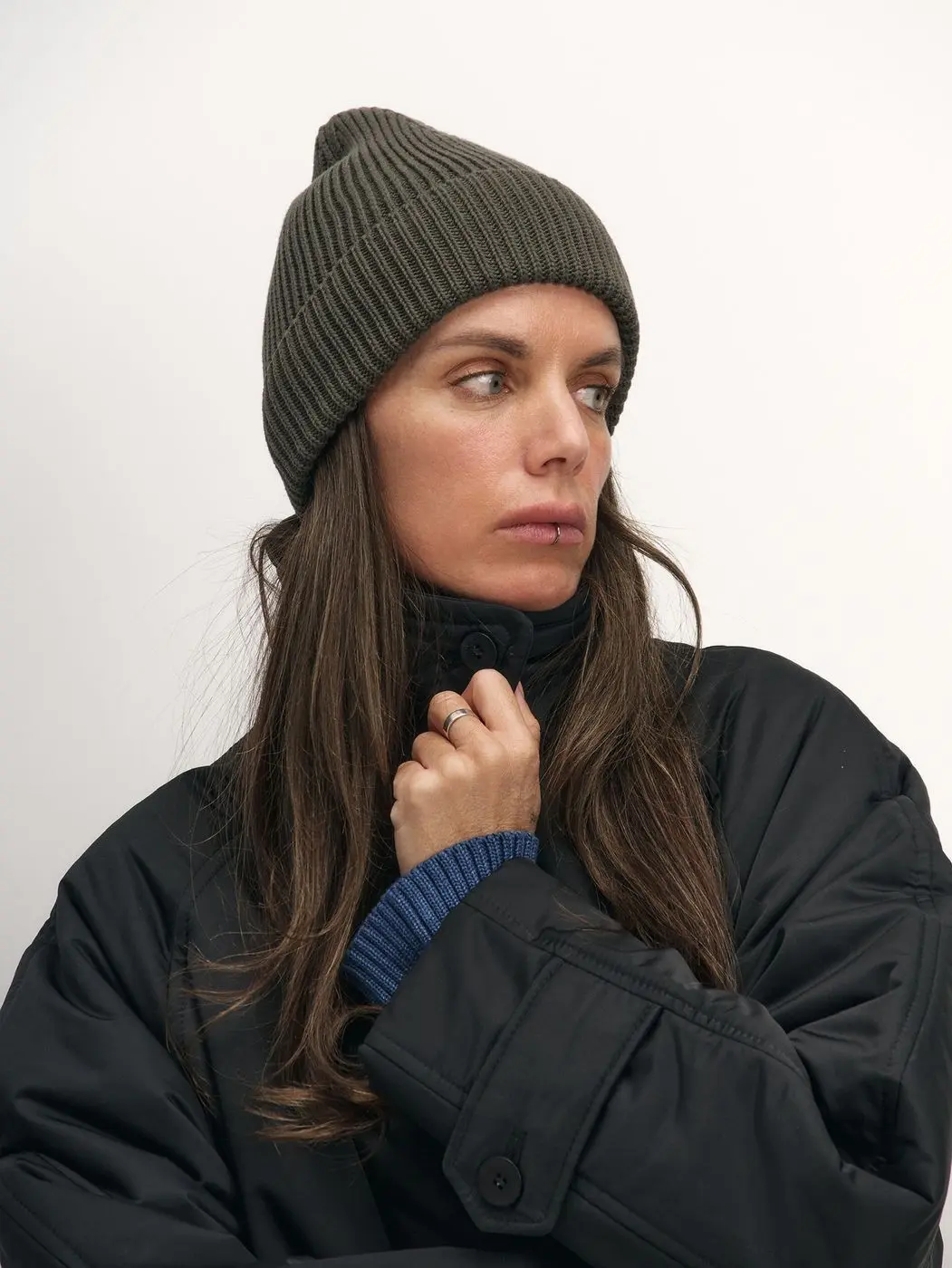 Шапка из хлопка, хаки