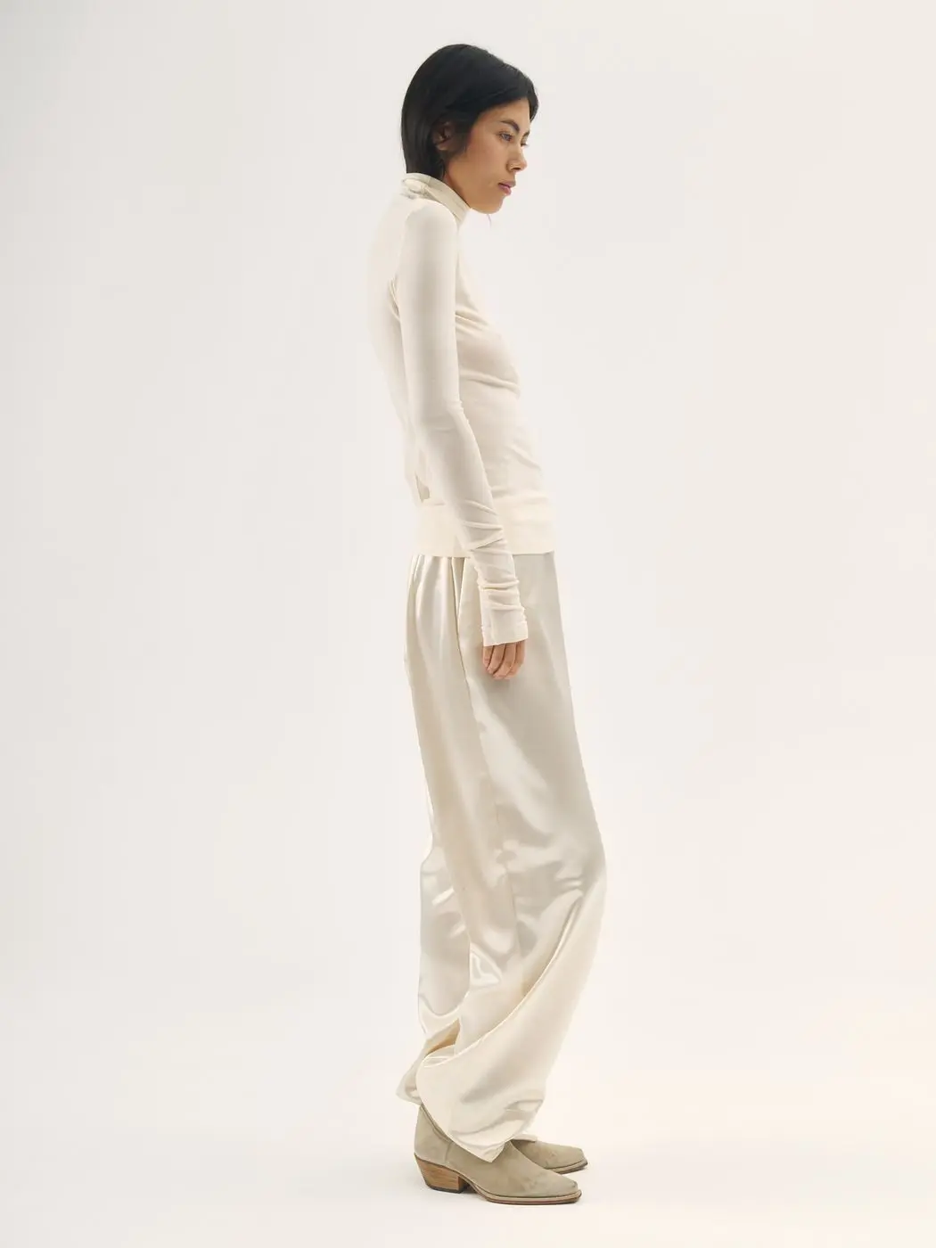 Брюки мерцающие, молочный