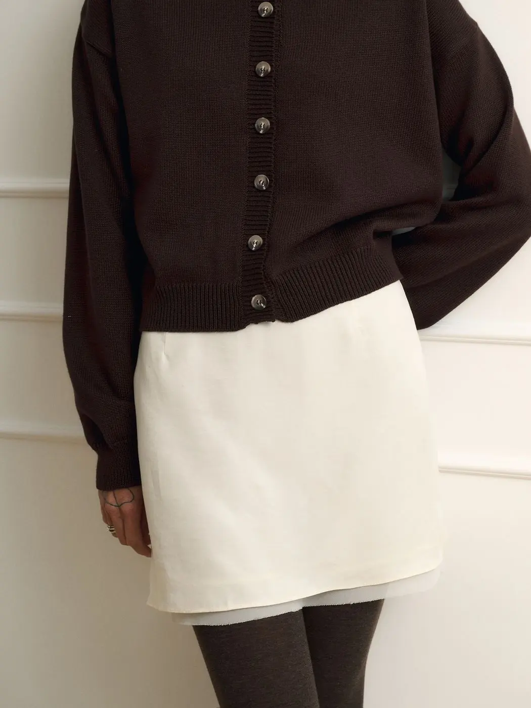 Кардиган укороченный, шоколадный