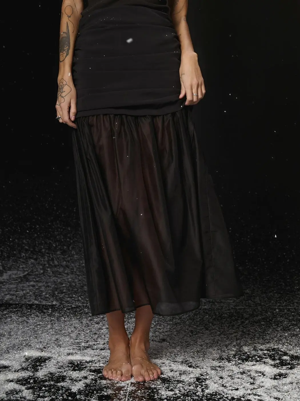Юбка с драпировкой, черный