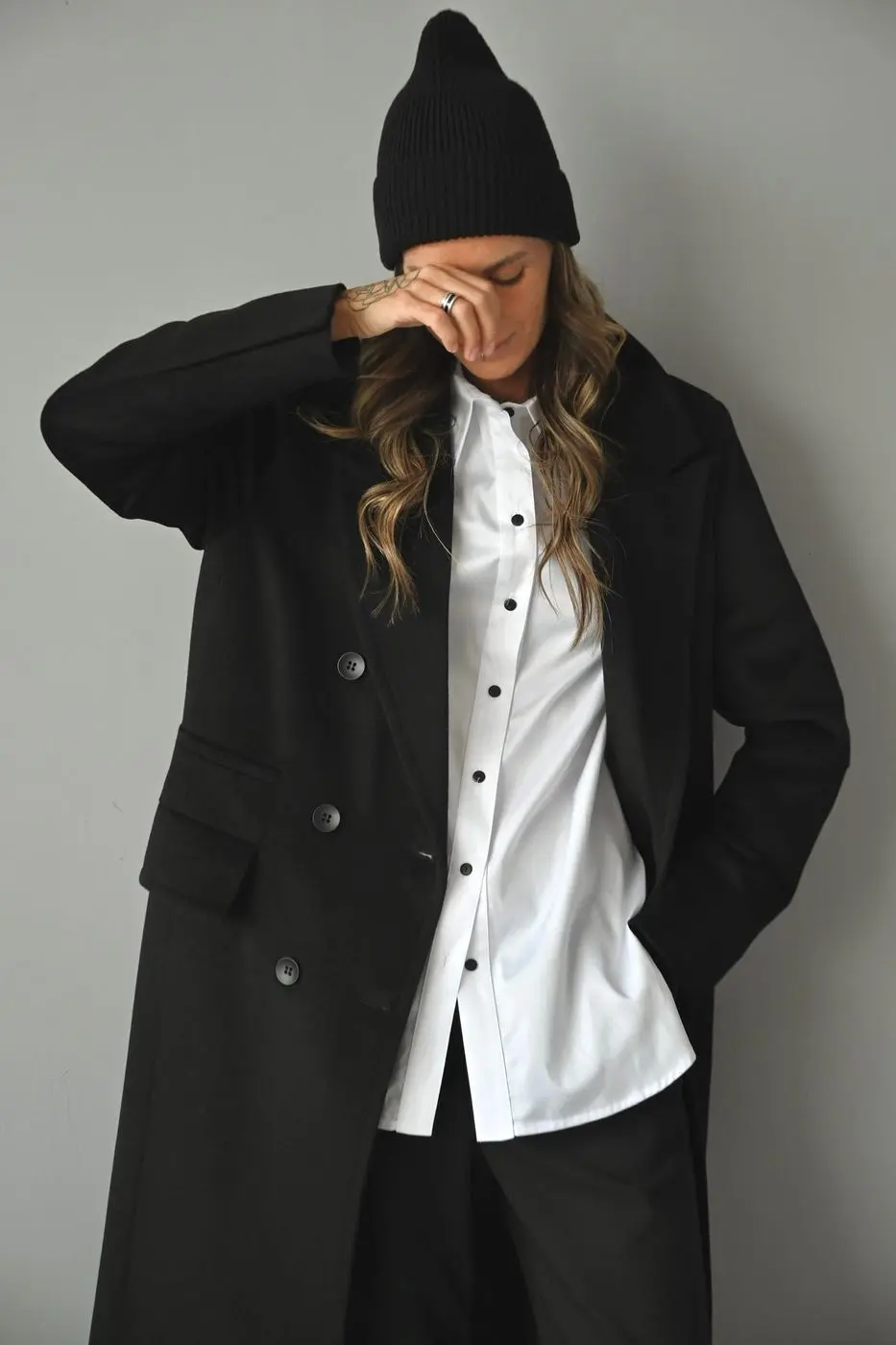 Шапка из хлопка, черный