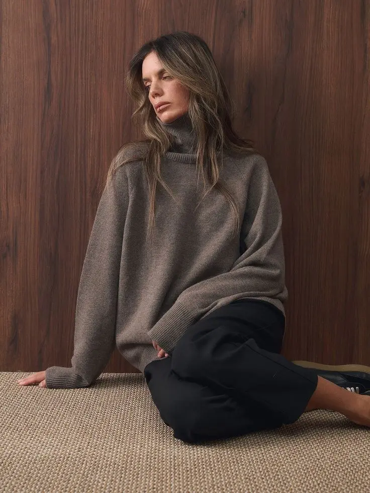 Свитер с кашемиром, какао