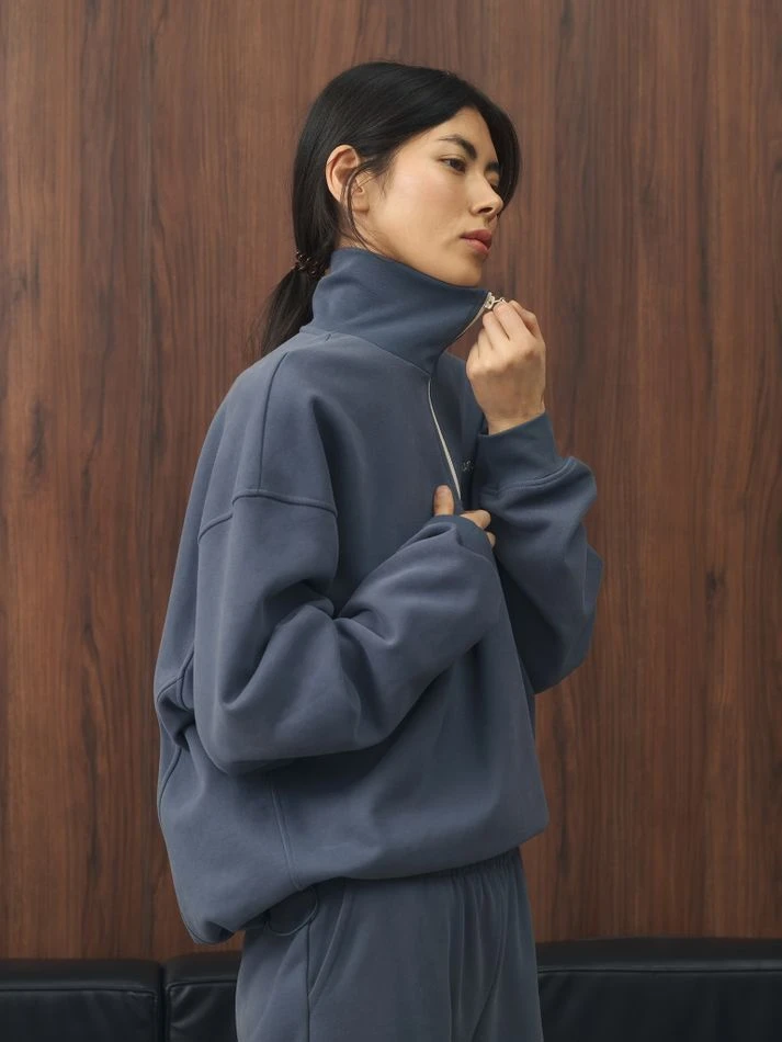 Костюм спортивный: свитшот на молнии+брюки, синий