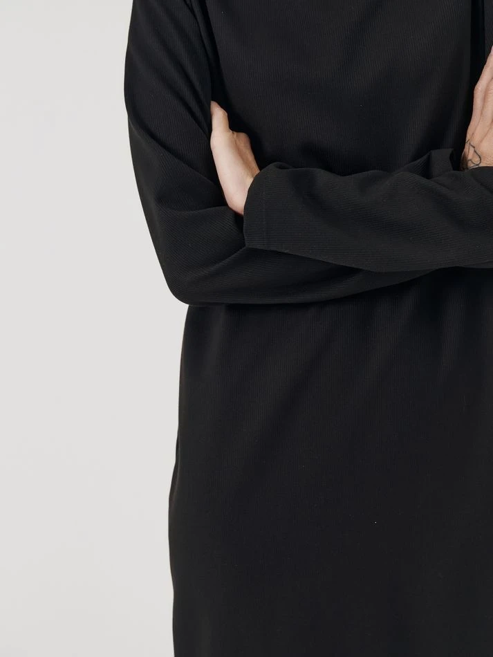 Платье макси с рукавом, черный