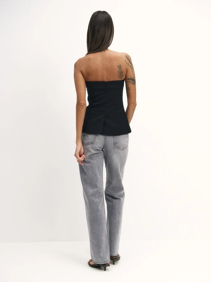 Корсет из фактурной ткани, черный