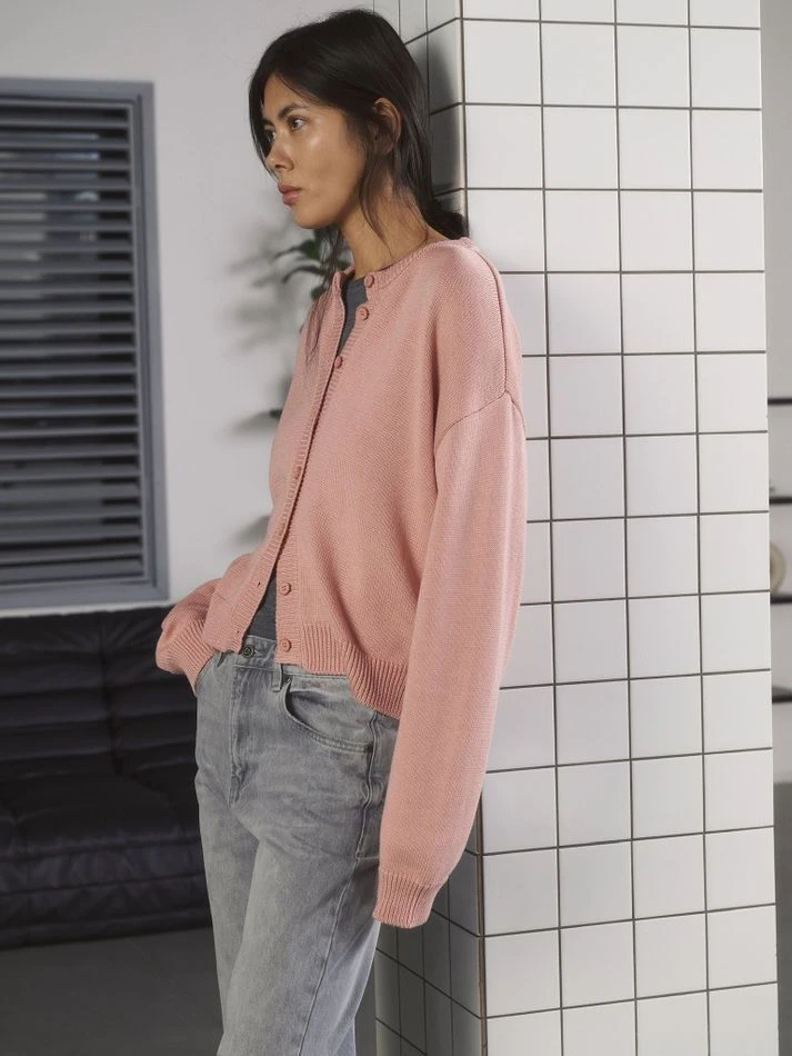 Кардиган укороченный, персиковый
