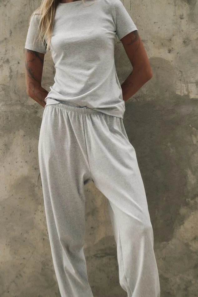 Футболка Slim fit, серый меланж