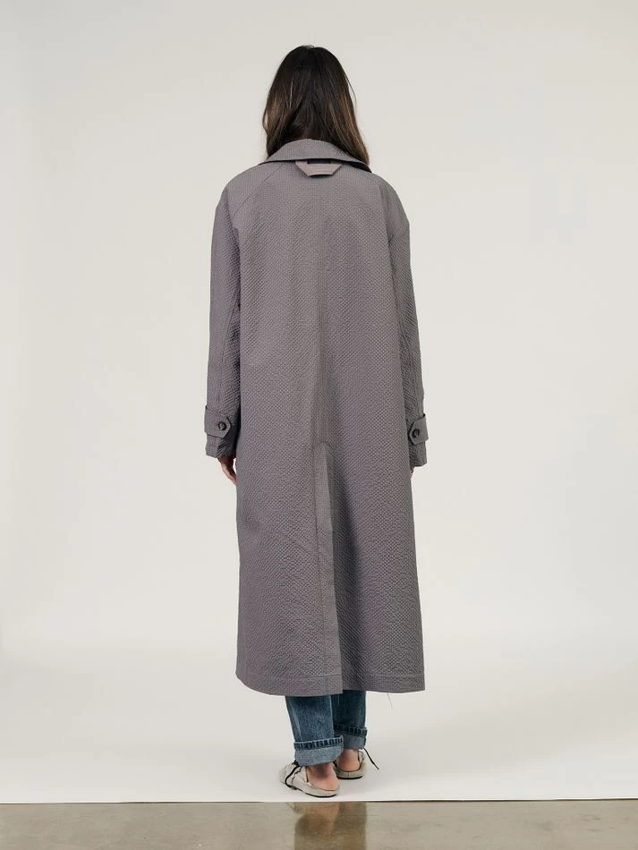 Плащ двусторонний, серо-бежевый