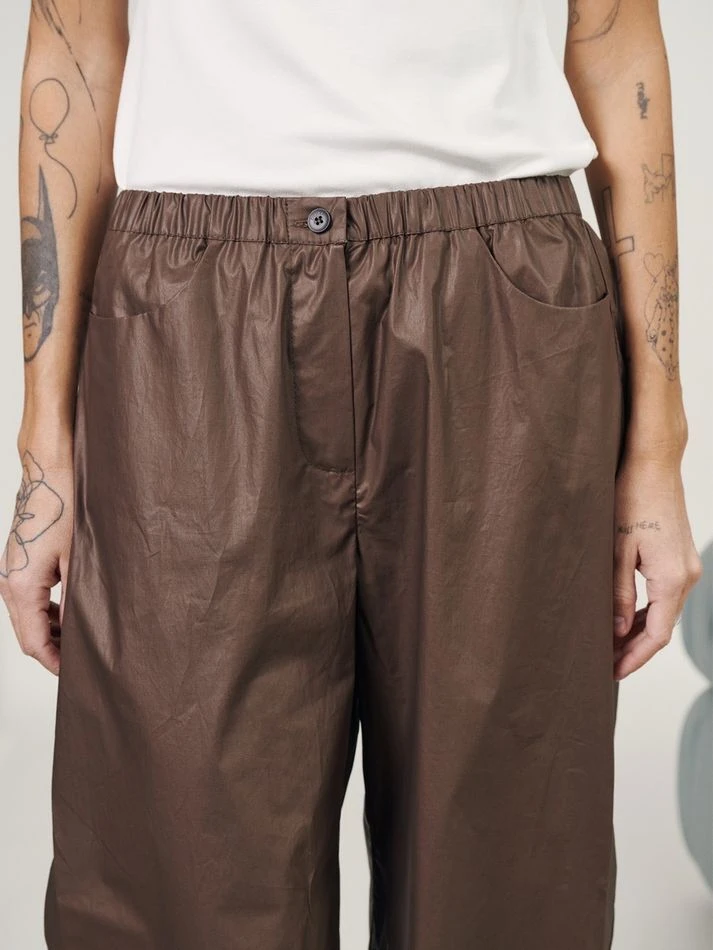 Костюм из вощеного хлопка: анорак+брюки, шоколадный