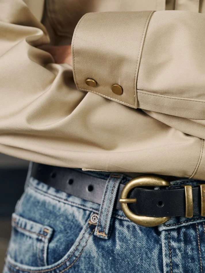 Рубашка на кнопках, бежевый