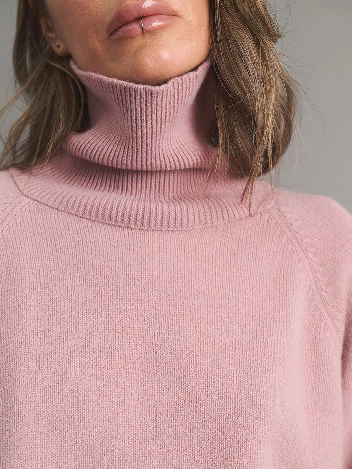 Свитер с кашемиром, пудровый