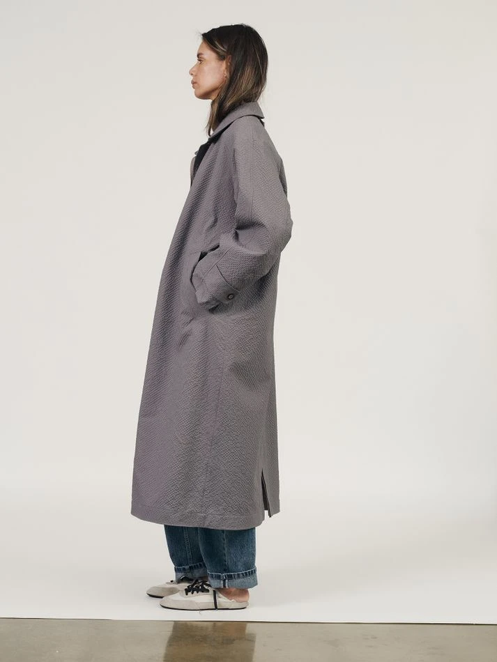 Плащ двусторонний, серо-бежевый