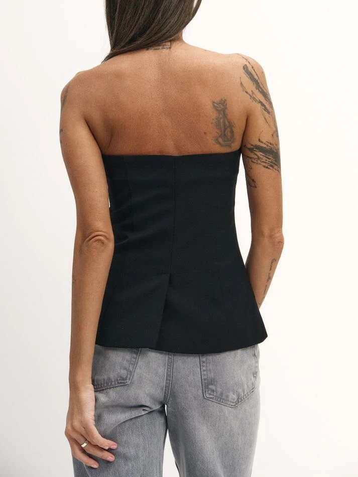 Корсет из фактурной ткани, черный