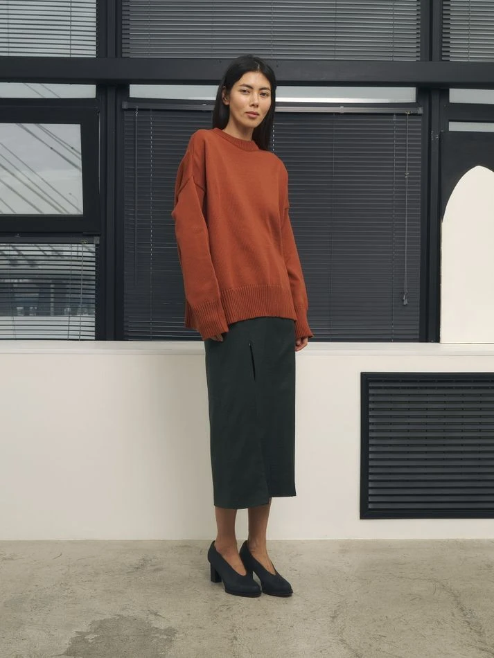 Юбка миди с молниями, хаки (принт: Гусиная лапка)